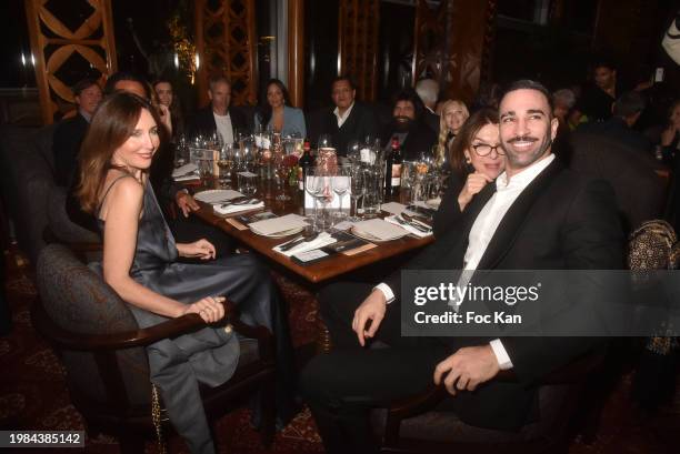 Elsa Zylberstein , guests Adil Rami attend Omar Harfouch Concert at Institut du Monde Arabe on February 3rd, 2024 in Paris, France.