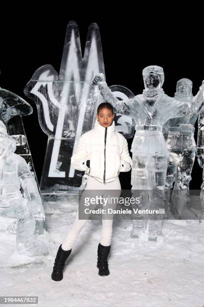 Willow Smith attends the Moncler Grenoble Fall Winter 2024 Fashion Show on February 03, 2024 in St Moritz, Switzerland.