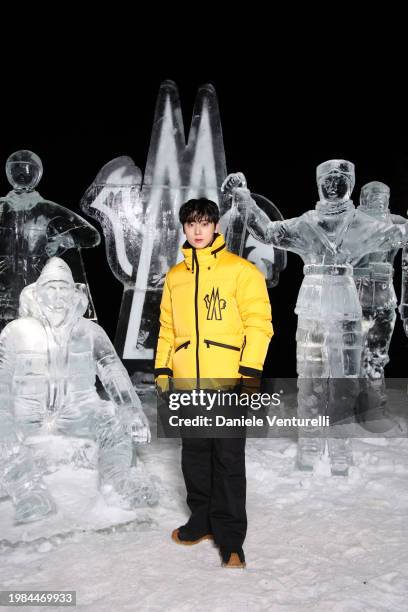 Hwang Minh-yun attends the Moncler Grenoble Fall Winter 2024 Fashion Show on February 03, 2024 in St Moritz, Switzerland.