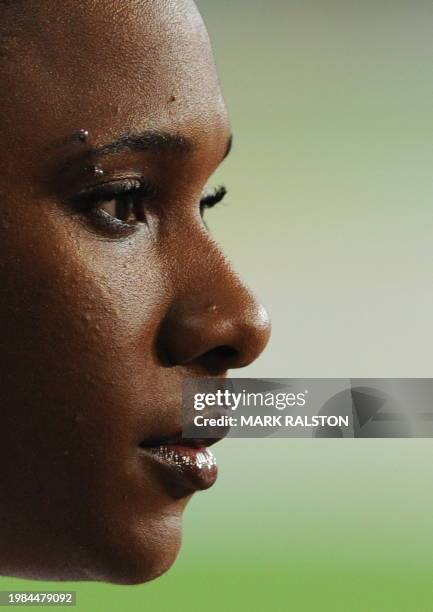 Tasha Danvers of Great Britain prepares to start the women's 400 metre hurdles event at the 2008 Shanghai Golden Grand Prix track and field event in...