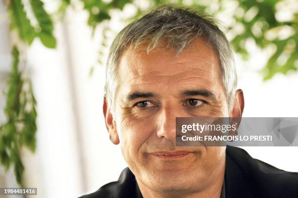 French director Laurent Cantet poses on August 26, 2008 at the hotel Gantois in Lille, northern France, prior to a press conference to introduce his...