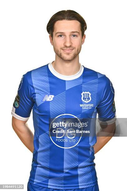 Waterford , Ireland - 6 February 2024; Cameron Cresswell poses for a portrait during a Waterford FC squad portraits session at SETU Arena in...