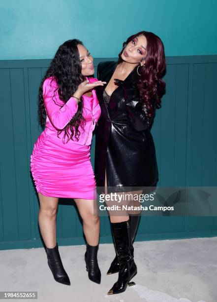 Tatiana Morton and Mya attend the Blavity Music Awards Celebration sponsored by Tito's Handmade Vodka at Academy LA on February 03, 2024 in Los...