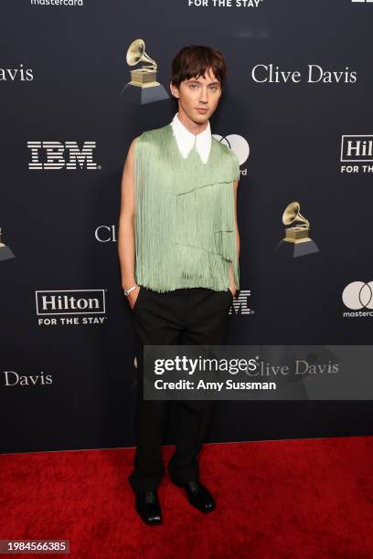 Troye Sivan attends the 66th GRAMMY Awards Pre-GRAMMY Gala & GRAMMY Salute to Industry Icons Honoring Jon Platt at The Beverly Hilton on February 03,...