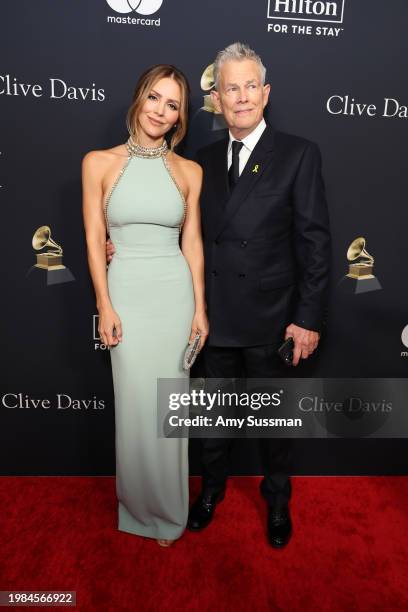 Katharine McPhee and David Foster attend the 66th GRAMMY Awards Pre-GRAMMY Gala & GRAMMY Salute to Industry Icons Honoring Jon Platt at The Beverly...