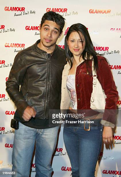 Actor Wilmer Valderrama and sister Marilyn attend Glamour Magazine's Don?t Party event held at Shakey's Pizza May 8, 2003 in Hollywood, California....