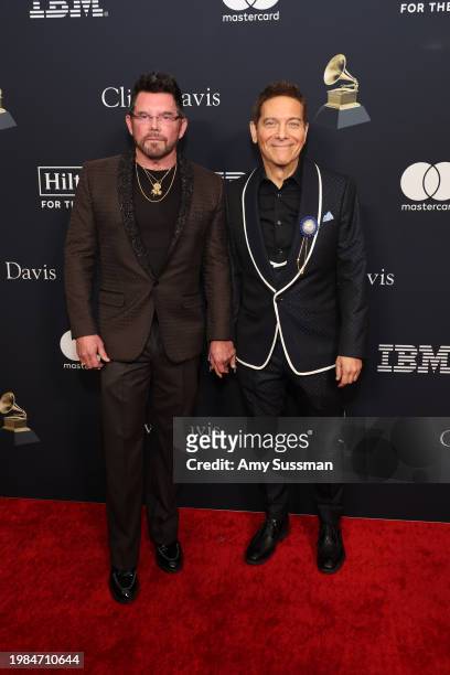 Terrence Flannery and Michael Feinstein attend the 66th GRAMMY Awards Pre-GRAMMY Gala & GRAMMY Salute to Industry Icons Honoring Jon Platt at The...