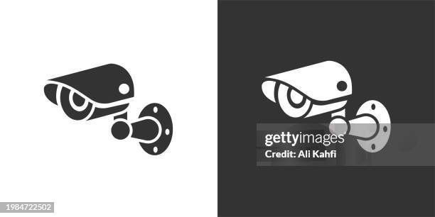 security camera icon. solid icon that can be applied anywhere, simple, pixel perfect and modern style. - work zone stock illustrations