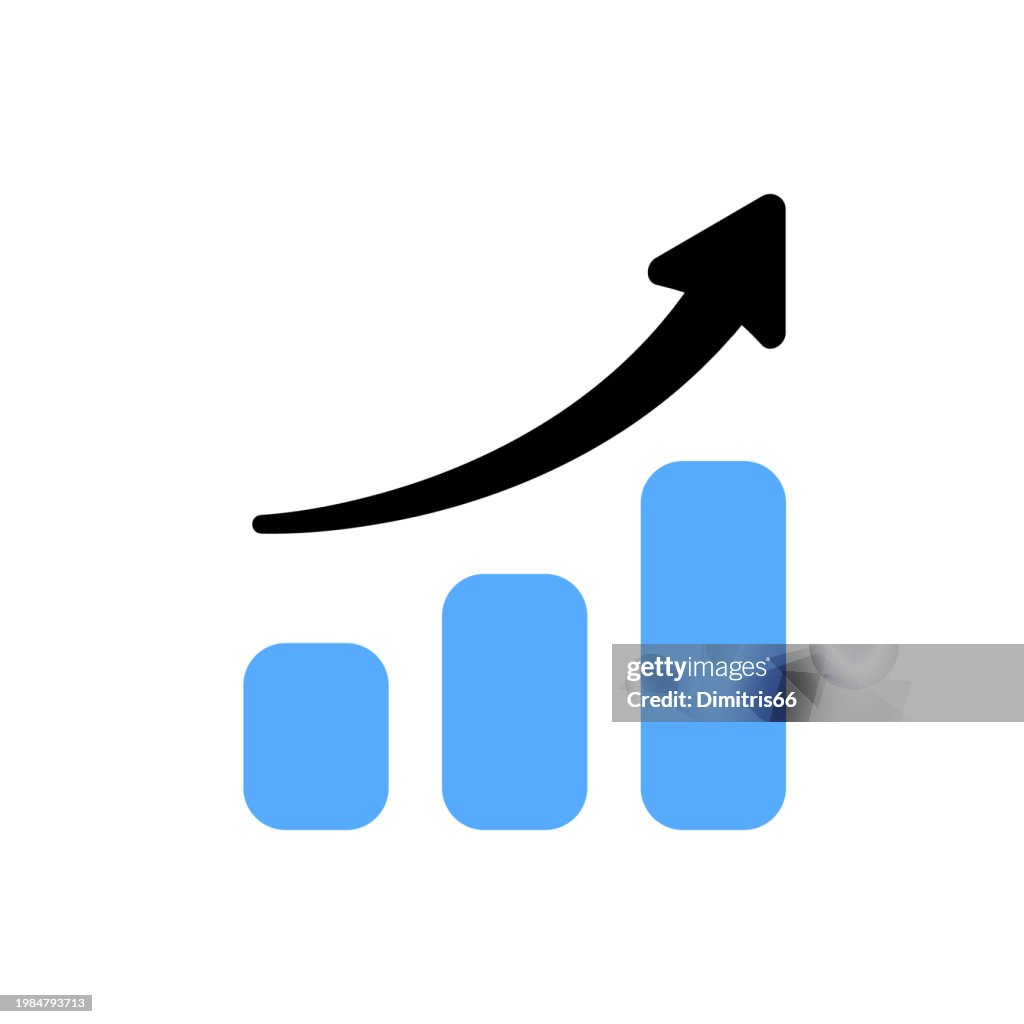 Graph moving upwords icon