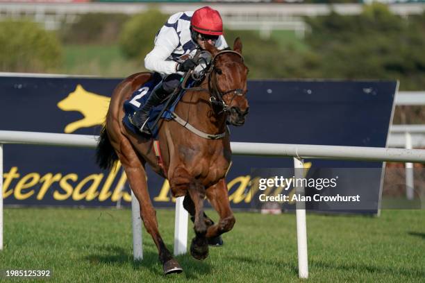 Paul Townend riding Ballyburn bypass the last flight of hurdles to win The Tattersalls Ireland 50th Derby Sale Novice Hurdle at Leopardstown...