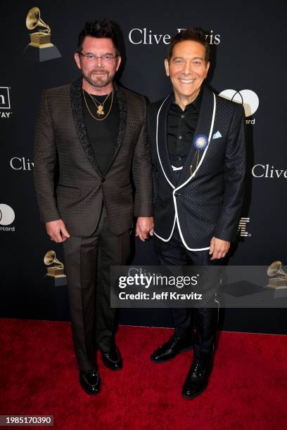 Terrence Flannery and Michael Feinstein attend the 66th GRAMMY Awards Pre-GRAMMY Gala & GRAMMY Salute To Industry Icons Honoring Jon Platt at The...