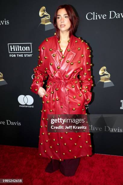 Dua Lipa attends the 66th GRAMMY Awards Pre-GRAMMY Gala & GRAMMY Salute To Industry Icons Honoring Jon Platt at The Beverly Hilton on February 03,...