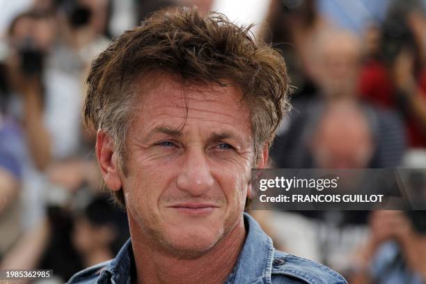 Actor Sean Penn poses during the photocall of "This Must Be The Place" presented in competition at the 64th Cannes Film Festival on May 20, 2011 in...