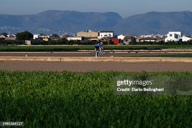 William Barta of The United States and Movistar Team competes in the breakaway during the 75th Volta a la Comunitat Valenciana 2024, Stage 5 a 93km...