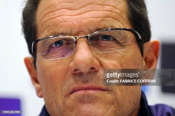 England coach Fabio Capello attends a press conference on September 6, 2010 in Basel on the eve of his Euro 2012 group G qualifying football match vs...