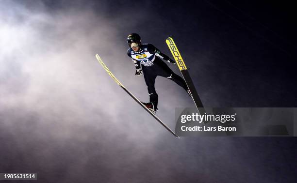 Ren Nikaido of Japan of competes during the FIS World Cup Ski Jumping Men Individual HS147 on February 04, 2024 in Willingen, Germany.