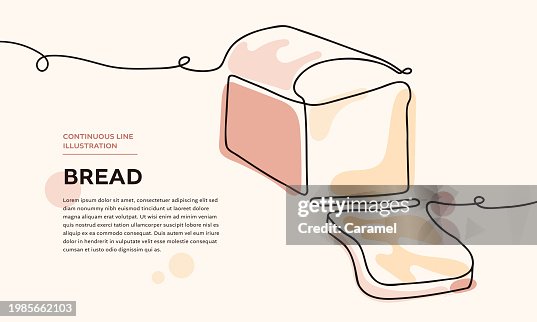 Bread Continuous Line Icon Bread Continuous Line Icon