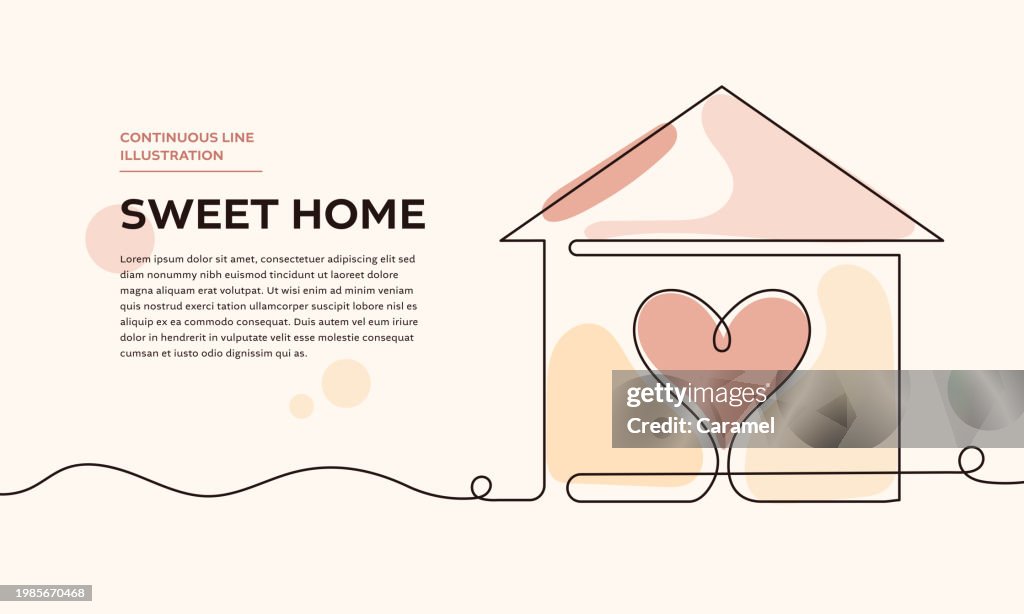 Home Sweet Home Continuous Line Icon