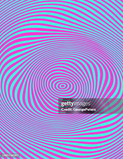 illustrations, cliparts, dessins animés et icônes de arrière-plan abstrait en spirale concentrique - illusion doptique