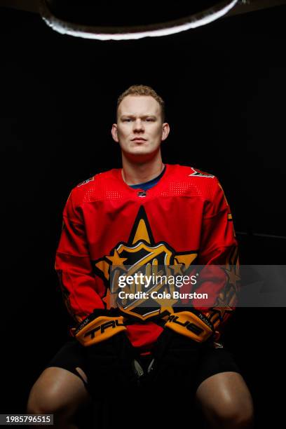 Brady Tkachuk of the Ottawa Senators poses for his portrait prior to the 2024 Honda NHL All-Star Game on February 03, 2024 in Toronto, Ontario.