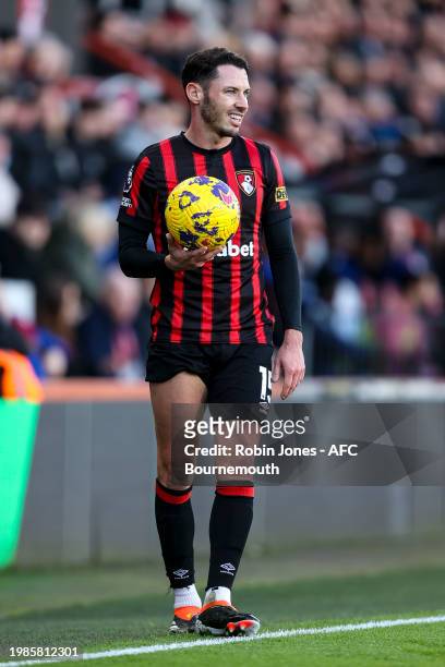Adam Smith of Bournemouth during the Premier League match between AFC Bournemouth and Nottingham Forest at Vitality Stadium on February 04, 2024 in...