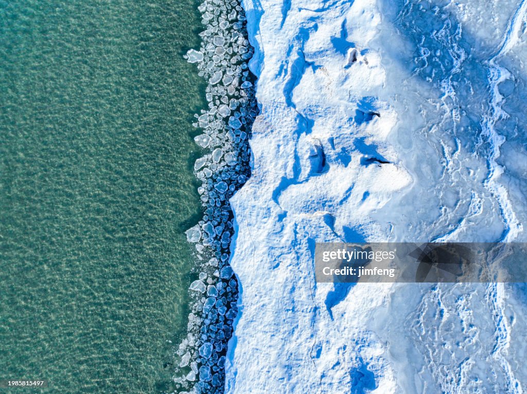 Thunder Bay in winter in Tiny, Ontario, Canada