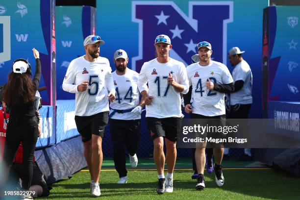 Bryan Anger of the Dallas Cowboys, Nick Bellore of the Seattle Seahawks, Brandon Aubrey of the Dallas Cowboys, and Andrew DePaola of the Minnesota...