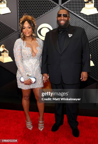Shana Render and Killer Mike attends the 66th GRAMMY Awards at Crypto.com Arena on February 04, 2024 in Los Angeles, California.