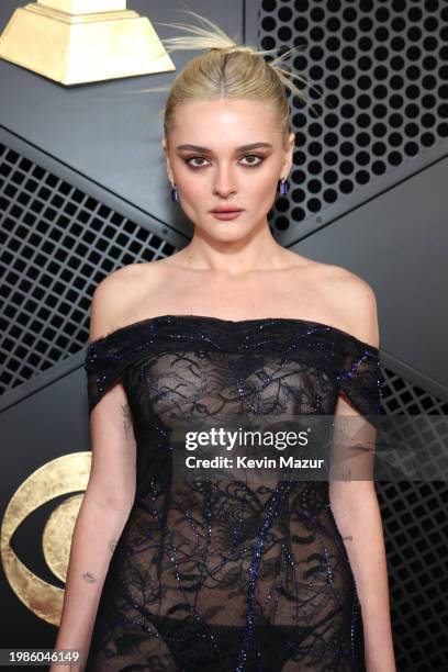 Charlotte Lawrence attends the 66th GRAMMY Awards at Crypto.com Arena on February 04, 2024 in Los Angeles, California.