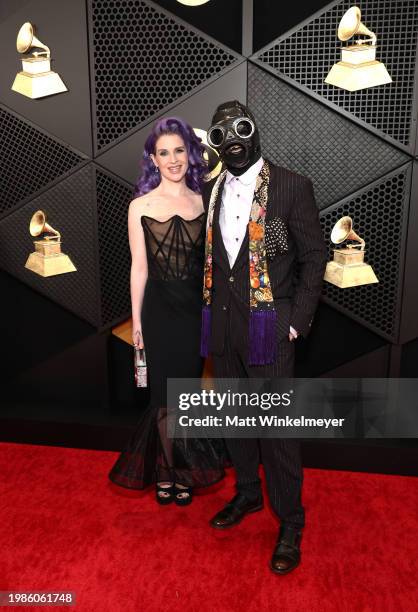 Kelly Osbourne and Sid Wilson of Slipknot attend the 66th GRAMMY Awards at Crypto.com Arena on February 04, 2024 in Los Angeles, California.