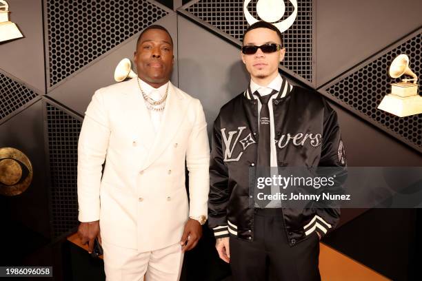 Won-G Bruny and Lil Mosey attend the 66th GRAMMY Awards at Crypto.com Arena on February 04, 2024 in Los Angeles, California.