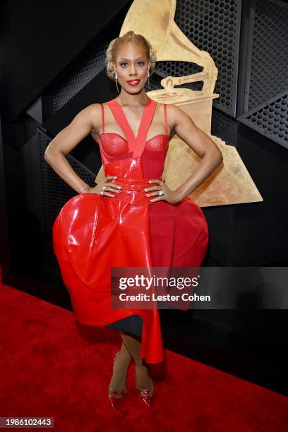 Laverne Cox attends the 66th GRAMMY Awards at Crypto.com Arena on February 04, 2024 in Los Angeles, California.