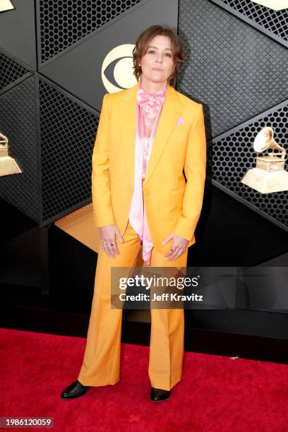 Brandi Carlile attends the 66th GRAMMY Awards at Crypto.com Arena on February 04, 2024 in Los Angeles, California.