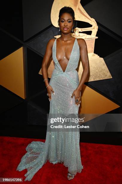 Coco Jones attends the 66th GRAMMY Awards at Crypto.com Arena on February 04, 2024 in Los Angeles, California.