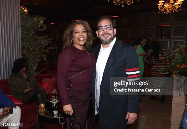 Danyel Smith and Elliot Wilson attend The Roots Jam Brunch Presented By Grand Marnier at Citizen News Hollywood on February 03, 2024 in Los Angeles,...