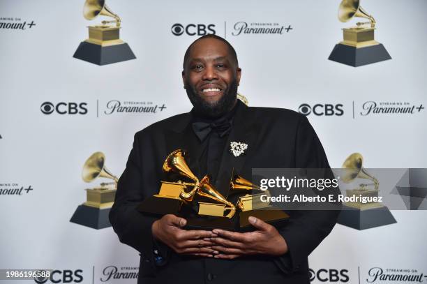 Killer Mike, winner of the "Best Rap Album" award for "Michael", "Best Rap Performance" award for "Scientists & Engineers", and " Best Rap Song"...