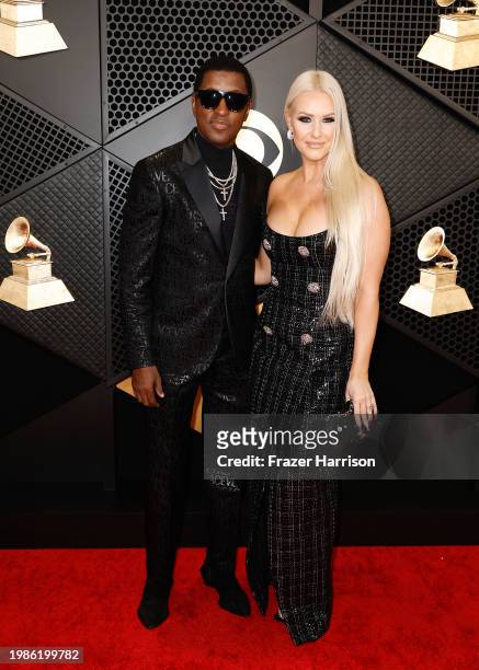 Babyface and Rika T attend the 66th GRAMMY Awards at Crypto.com Arena on February 04, 2024 in Los Angeles, California.