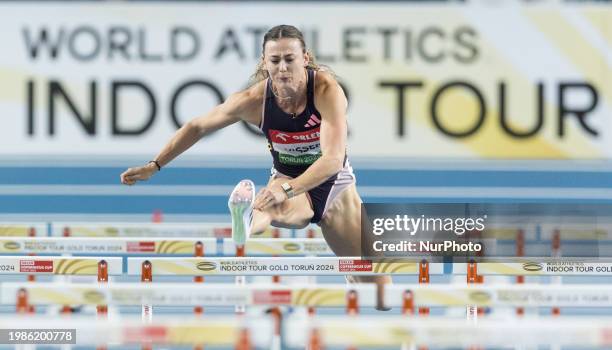 Nadine Visser from the Netherlands is competing in the Copernicus Cup 2024 as part of the World Athletics Indoor Tour Gold in Torun, Poland, on...