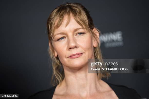 German actress Sandra Hueller poses on the red carpet prior to a screening of the film 'The Zone of Interest' in Berlin, Germany on February 7, 2024....