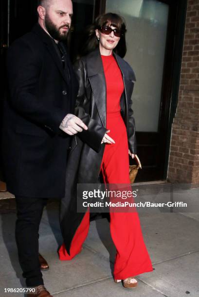 Dakota Johnson is seen on February 07, 2024 in New York City.