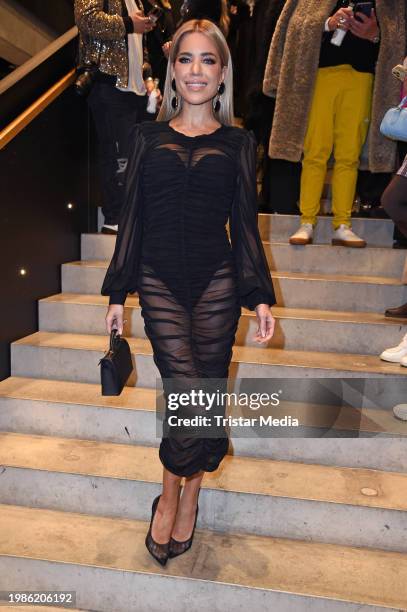 Sylvie Meis attends the Marcel Ostertag fashion show as part of Berlin Fashion Week AW24 at Verti Music Hall on February 7, 2024 in Berlin, Germany.