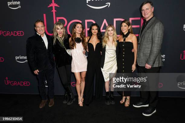 Bill Bindley, Lena Roklin, Rachel Matthews, Camila Mendes, Carlson Young, Marisa Tomei, and Mike Karz at Prime Video's "Upgraded" New York Special...