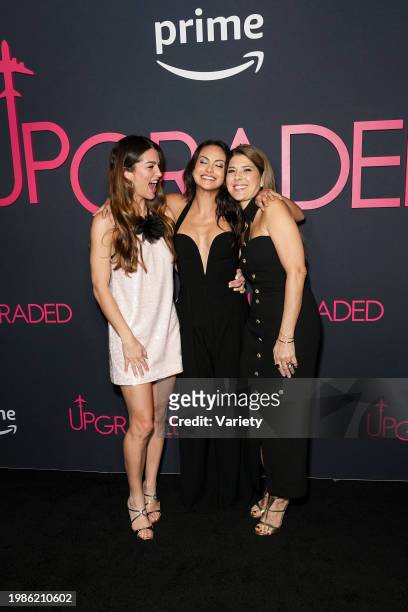 Rachel Matthews, Camila Mendes, and Marisa Tomei at Prime Video's "Upgraded" New York Special Screening held at IPIC Theaters on February 7, 2024 in...