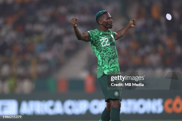 Bouaké, IVORY COAST Kenneth Omeruo of Nigeria during the TotalEnergies CAF Africa Cup of Nations semi-final match between Nigeria and South Africa at...