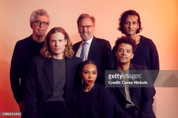 Eric Bogosian, Sam Reid, Mark Johnson, Delainey Hayles, Jacob Anderson and Assad Zaman of Anne Rice's "Interview with the Vampire" pose for a...