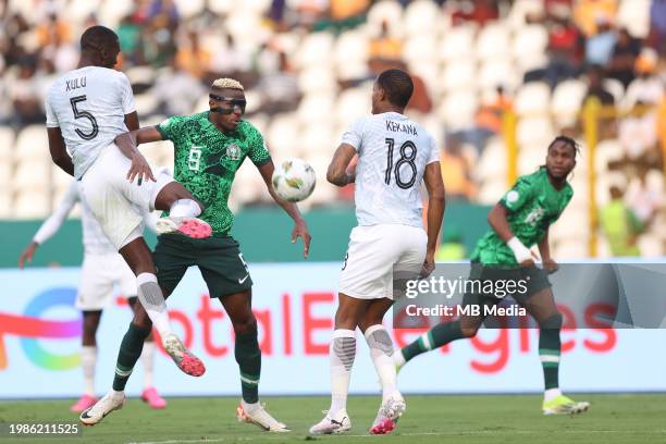 Bouaké, IVORY COAST Victor Osimhen of Nigeria during the TotalEnergies CAF Africa Cup of Nations semi-final match between Nigeria and South Africa at...