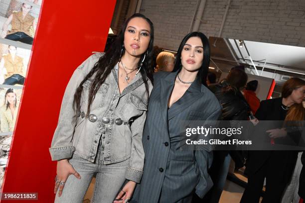 Quannah Chasinghorse and Amelia Gray at the H&M Party held at H&M Soho on February 7, 2024 in New York, New York.
