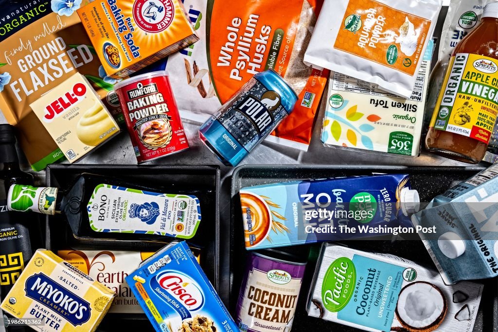 Vegan baking ingredients for the Vegan Baking story in Food