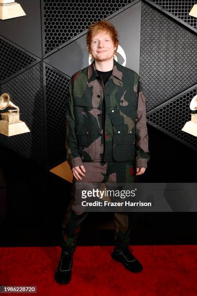 Ed Sheeran attends the 66th GRAMMY Awards at Crypto.com Arena on February 04, 2024 in Los Angeles, California.