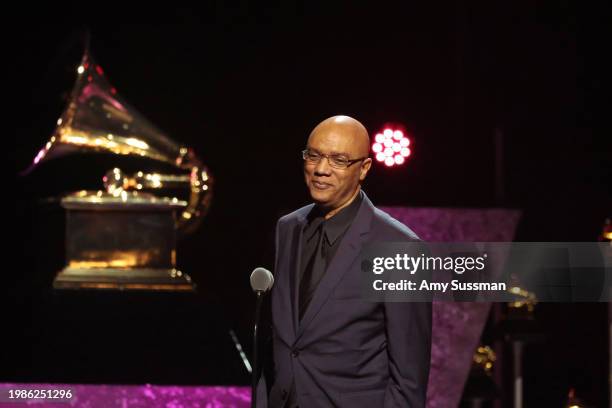 Billy Childs accepts the "Best Jazz Instrumental Album" award for "The Winds of Change" onstage during the 66th GRAMMY Awards at Peacock Theater on...